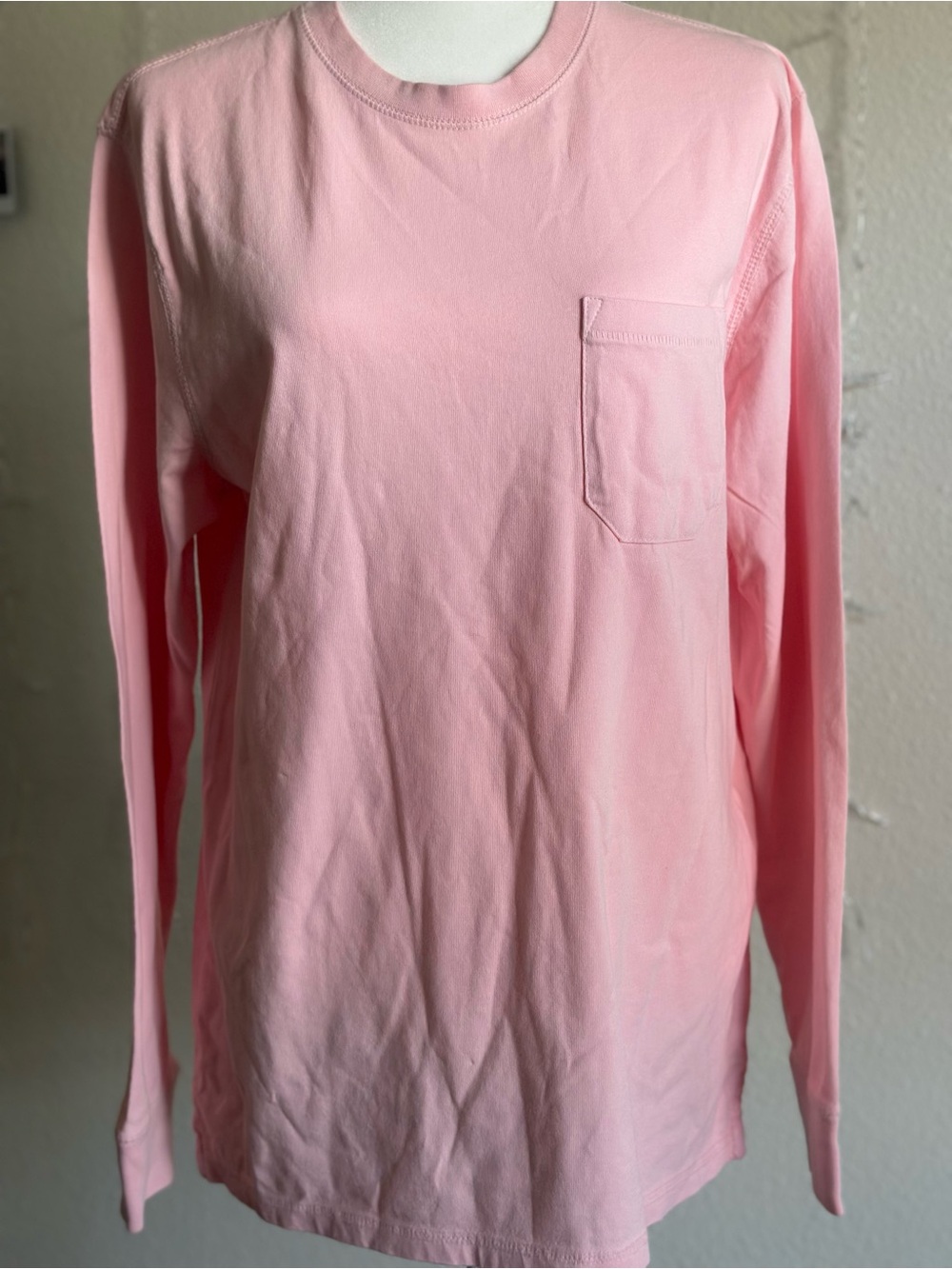 Goodfellow & Co Pink Long-Sleeve Pocket Tee